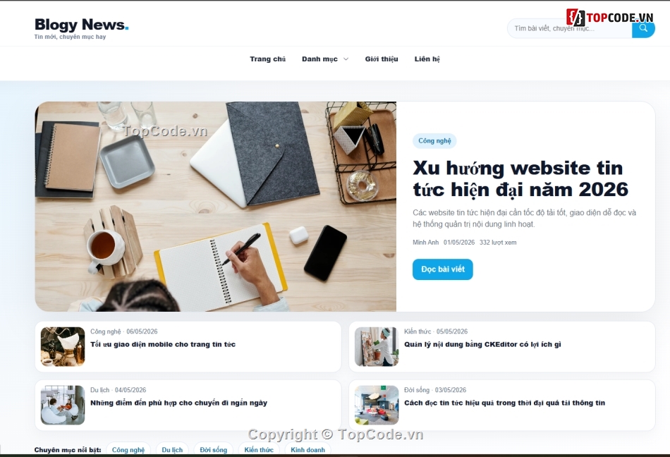 website,Blog tin tức,website tin tức